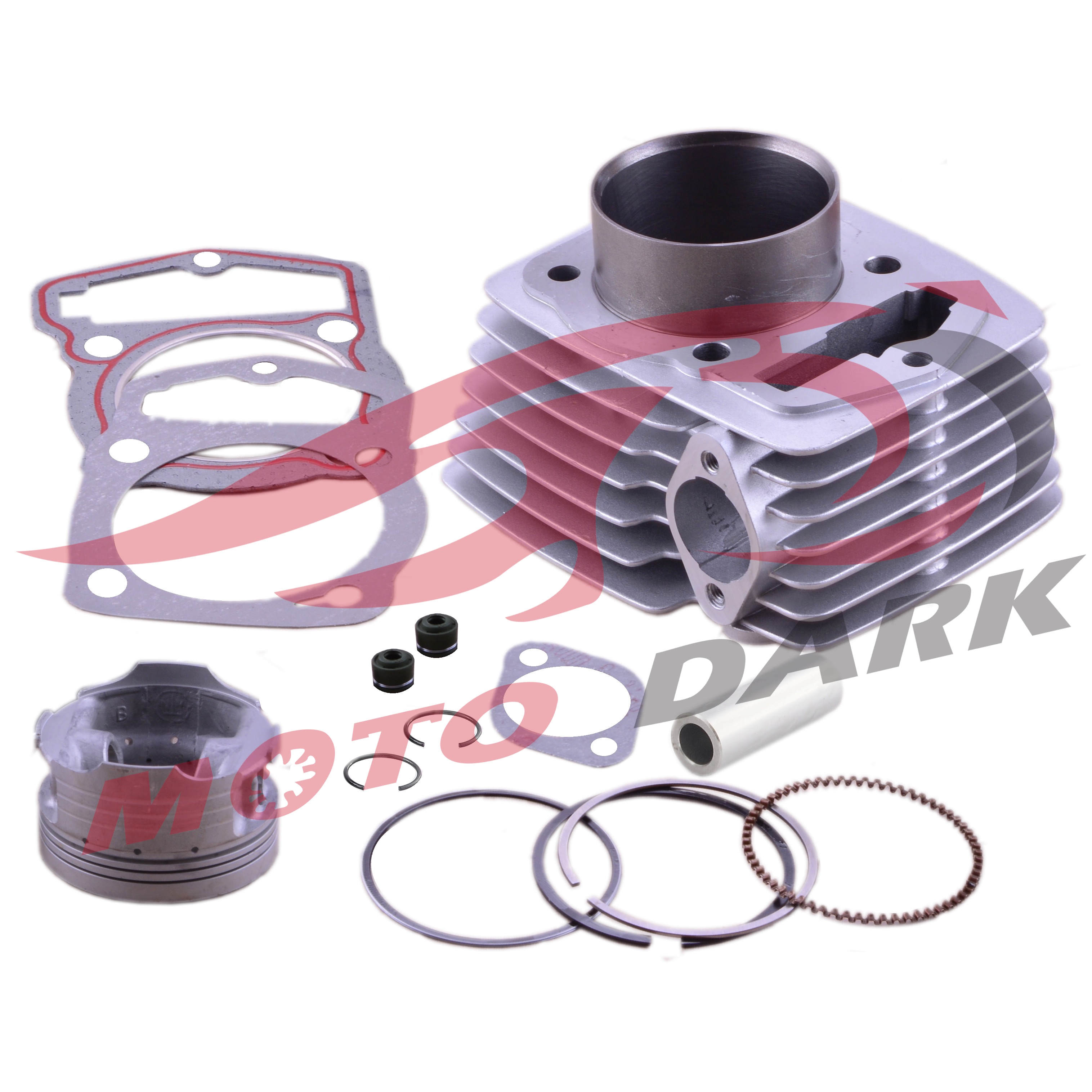 CG 150 SİLİNDİR SETİ 62mm 13 Perno EKSANTRİK ZİNCİRLİ KISA PİSTON 52669 - CG 150 SİLİNDİR SETİ 62mm 13 Perno EKSANTRİK ZİNCİRLİ KISA PİSTON